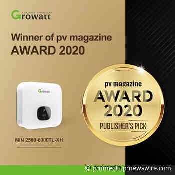 Growatt von PV-Magazin 2020 für seine Wechselrichter der neuesten Generation ausgezeichnet