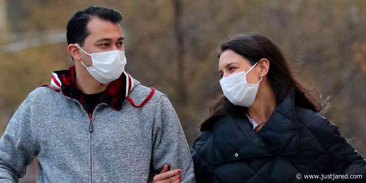 Katie Holmes Has A Pep In Her Step While Walking With Boyfriend Emilio Vitolo