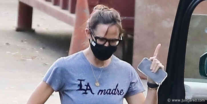 Jennifer Garner Dances In The Street While Running Errands in LA