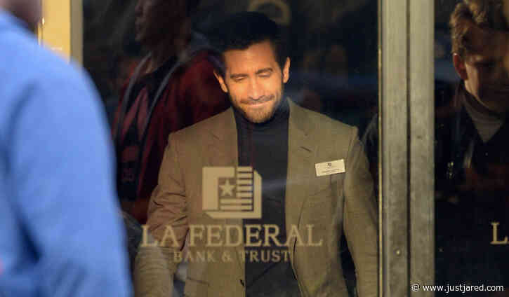 Jake Gyllenhaal Suits Up While Filming Bank Robbery Scene for 'Ambulance' Movie