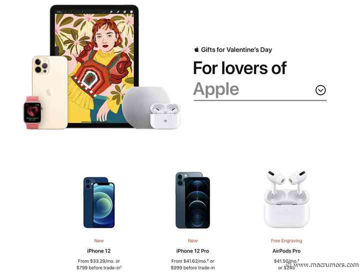 Apple Highlights iPhone 12, AirPods, HomePod Mini and More in Valentine's Day Gift Guide