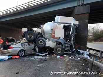 Photos reveal extent of M6 accident which leaves southbound lanes closed
