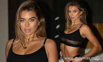 Love Island's Arabella Chi puts on a VERY racy display in black mesh lingerie
