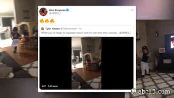 Houston Astros player Alex Bregman responds to Twitter video of his biggest fan's baseball moves - KTRK-TV