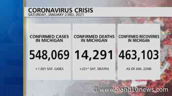 Michigan Health Officials Report 1601 New Coronavirus Cases, 221 Deaths - 9 & 10 News - 9&10 News