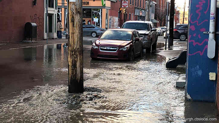 Water Main Break Shuts Down 14th Street In Pittsburgh’s South Side