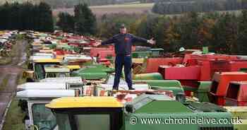 The Northumberland combine harvester site so big you can see it from space
