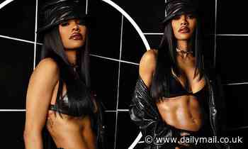 Teyana Taylor flaunts her taut midriff in a plunging bra for PrettyLittleThing collection