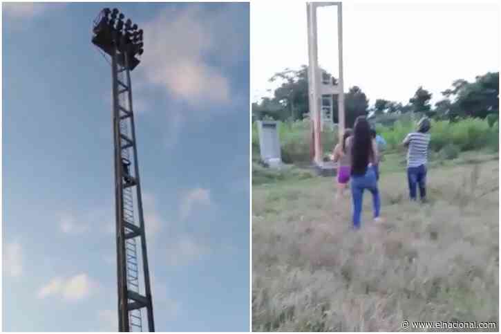 Adolescente intentó quitarse la vida lanzándose de una torre de iluminación en Táchira