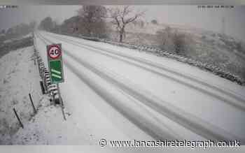 Video shows how quickly Darwen road becomes covered in snow