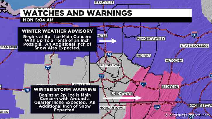 Pittsburgh Weather: Icy Conditions, Winter Weather Advisories, Warnings