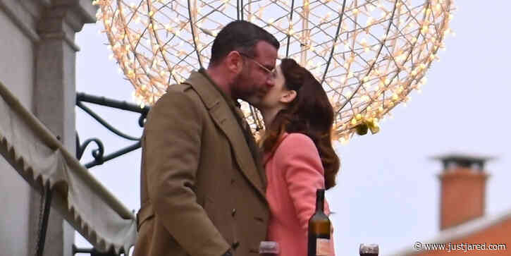 Liev Schreiber & Matilda De Angelis Kiss While Filming On Venice's Infamous Rialto Bridge