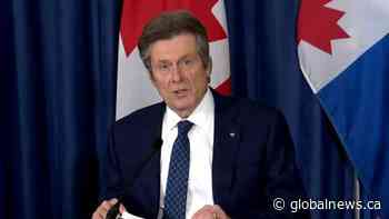 Coronavirus: John Tory reflects on 1 year since first COVID-19 case reported in Toronto | Watch News Videos Online - Globalnews.ca