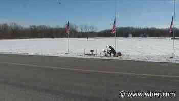 Memorial set up at site of helicopter crash that killed 3 Guardsmen