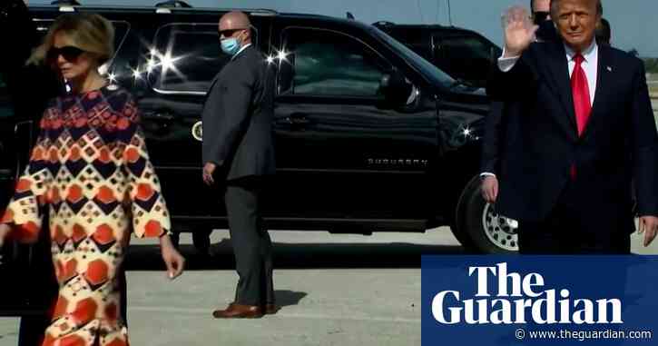 Melania Trump leaves Donald Trump alone in front of the cameras – video