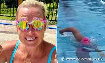 Lisa Curry gets her 'mojo' back as she returns to the pool for her 'first swim in ages'