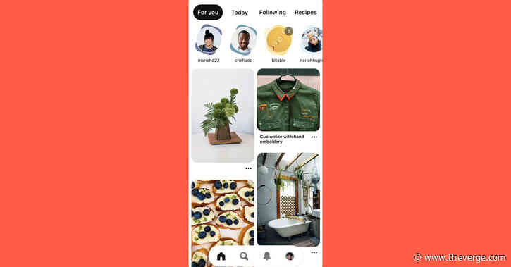 Pinterest is the latest app to add a carousel of stories to its home screen