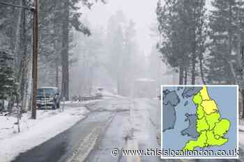 Met Office weather warning for London, Hertfordshire and Essex