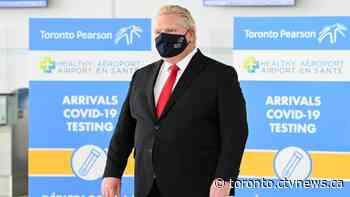 Ontario Premier Doug Ford provides update from Toronto Pearson International Airport