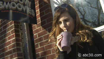 At Groovy Smoovies, you can get your smoothie while watching a movie