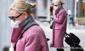 Cate Blanchett looks chic as she rugs up in a coat while heading out in New York City 