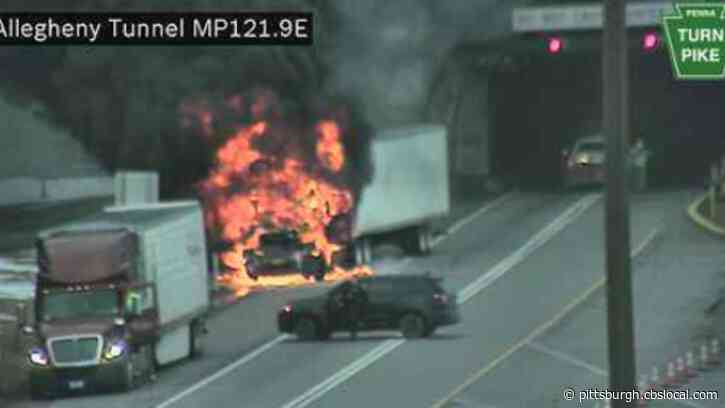 Tractor-Trailer Catches Fire Outside Allegheny Tunnel In Somerset Co.