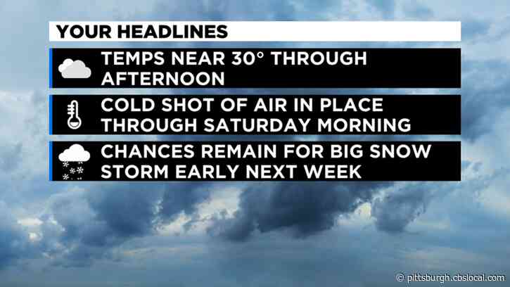 Pittsburgh Weather: Cold Temperatures Settle In Wednesday Night