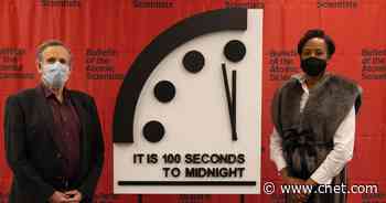 Doomsday Clock remains at 100 seconds away from 'midnight' apocalypse     - CNET