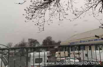 Travellers camped at Blackburn Ice Rink car park