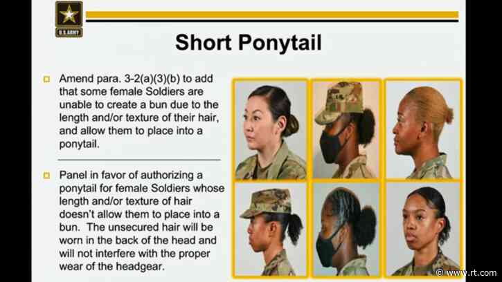 'Nail polish in camouflage'? Army eases grooming rules, allows PONYTAILS and LIPSTICK in the name of 'equity' and 'inclusion'