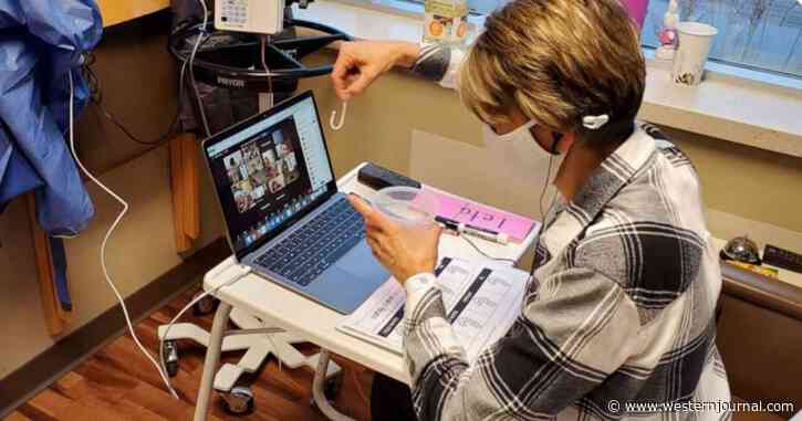 Devoted Teacher Battling Cancer Teaches from Hospital While Undergoing Chemo