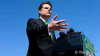 Gaetz takes aim at Cheney at rally in her home state
