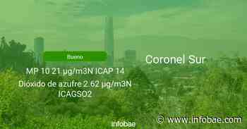 Calidad del aire en Coronel Sur de hoy 29 de enero de 2021 - Condición del aire ICAP - infobae