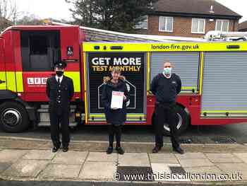 Mum gets London Fire Brigade award after fire in Belvedere