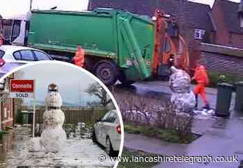 Binman loses job after kicking head off 3-year-old boy's snowman - VIDEO