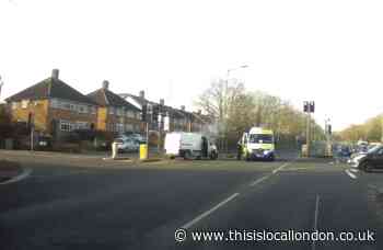 Video: Ambulance spun after being hit by van in Watford