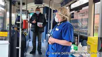 Bus converted into mobile vaccination centre