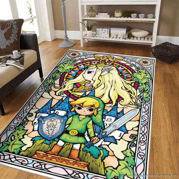 The Legend Of Zelda Glass Window Game Area Rug