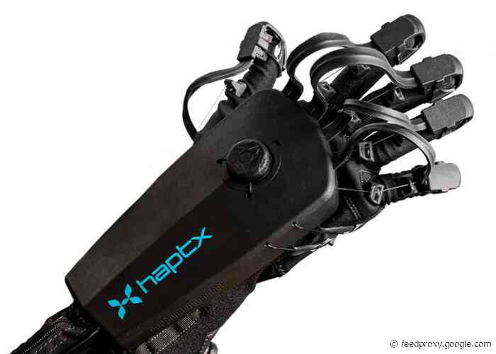 HaptX Gloves DK2 haptic VR gloves with 133 tactile sensors per hand