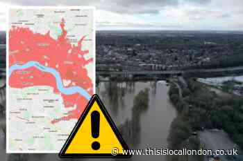 Maps shows parts of London could be underwater in 10 years