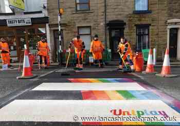 Darwen road crossing gets an ultra violet glow