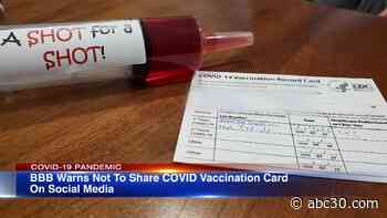 Better Business Bureau warns of sharing COVID-19 vaccine cards on social media