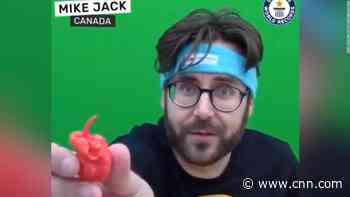 Canadian man sets his fourth world record for eating hot peppers