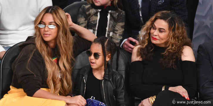 Beyonce's Mom Tina Lawson Gets Her Makeup Done by Granddaughter Blue Ivy!