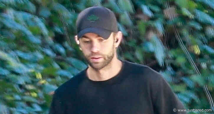 Chace Crawford Wears All Black While Walking His Dog