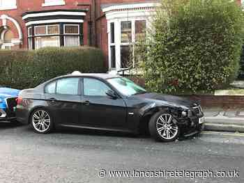 Car flips on roof after smashing into BMW in late night crash