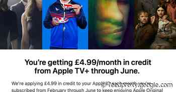 Apple giving out Apple TV+ credits to paying customers as free trials extended