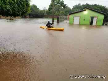 Coronel Oviedo inundada y varios tramos de Ruta PY02 afectados por lluvias - Nacionales - ABC Color