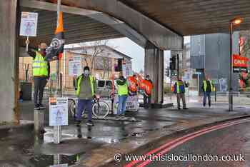 British Gas workers strike in New Malden
