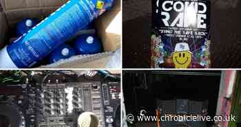 Five men arrested after police shut down illegal rave in derelict building